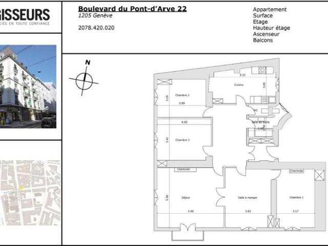 7 Zimmer, 142 m², 2. Stock
