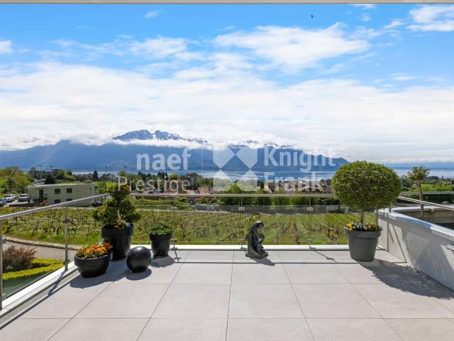 7,5 Zimmer Doppelhaus mit Panoramablick auf den See zum Verkauf in Montreux