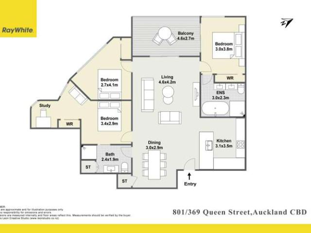 801/369 Queen Street, Auckland Central, Auckland City