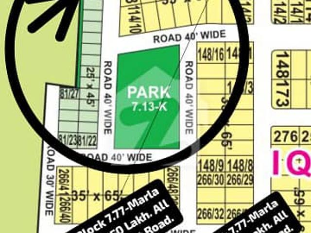 81/9 No. Iqbal Block 7.77 Marla Residential Plot N 150 Lakh. All Dues Clear Deal, Corner Category. 40 Feet Road. Best Location For Constructing Your Dream House In Bahria Town Lahore