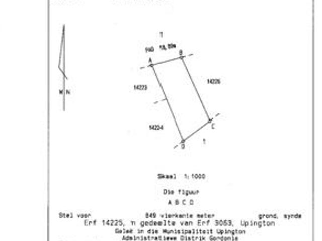 849 m² Land available in Upington Outlying