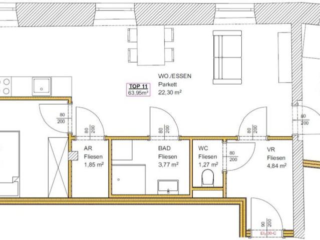 8522 Groß St. Florian, Marktstraße T11: Hübsche 3 Zimmerwohnung mit 63,95m² Wfl