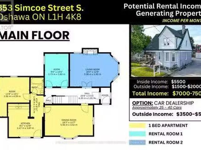 853 Simcoe Street S, Oshawa, ON, L1H 4K8 commercial for sale.