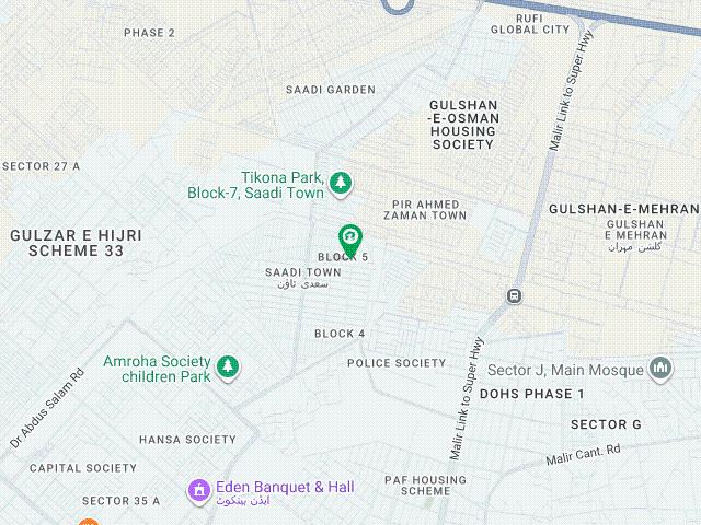 88 Square Yards Commercial Plot For Sale In Saadi Town Block 5 Karachi