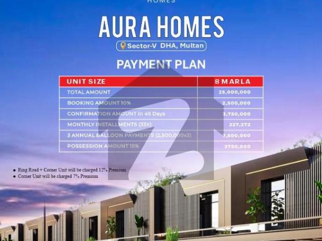 8 Marla Installment Houses are available for Sale in Sector V DHA Multan DHA Phase 1 Sector V