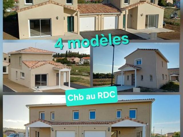 8villas. 4modèles T4. Chb au RDC