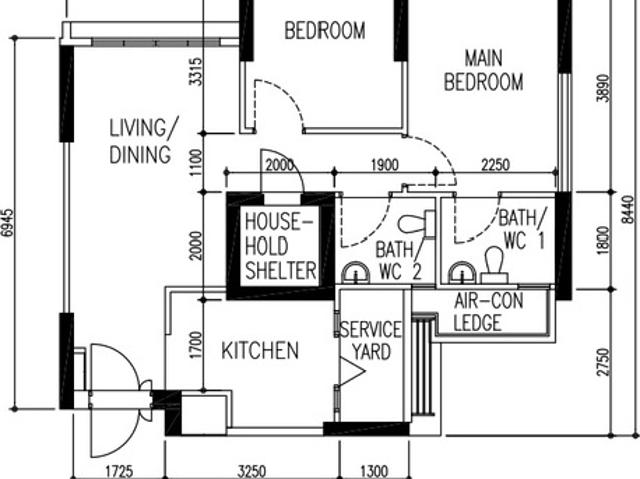 93B Telok Blangah Street 31 HDB Apartment For Sale, $758,000, 2 Bed 2 Bath 731 sqft $1,037.00 psf