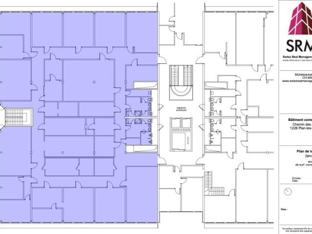 980m2 de laboratoires au 2ème étage du CTN 14 à Plan les Ouates