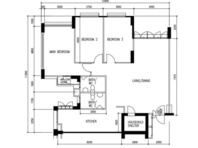 984D Buangkok Link HDB Apartment For Sale, $680,000, 3 Bed 2 Bath 1,184 sqft $574.00 psf