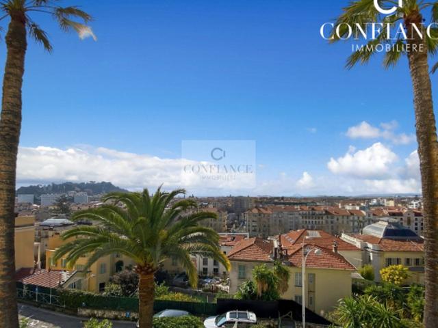 06000 NICE BAS CIMIEZ VUE MER ET CHATEAU 2 PIECES RENOVE