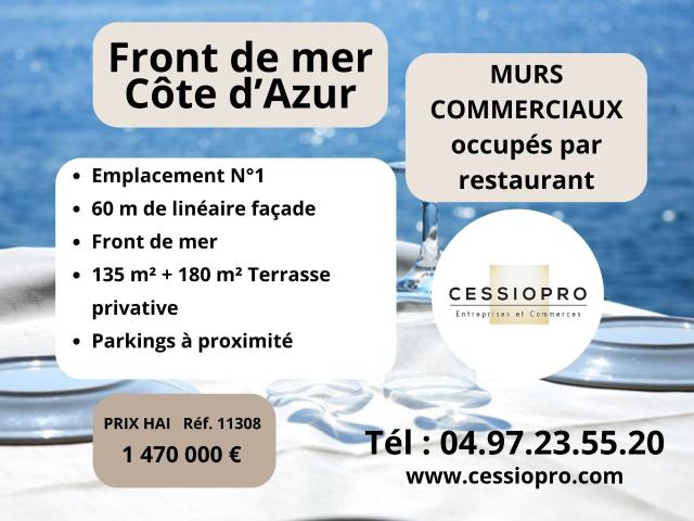 06 MURS COMMERCIAUX OCCUPES EN FRONT DE MER SUR LA CÔTE D’AZUR