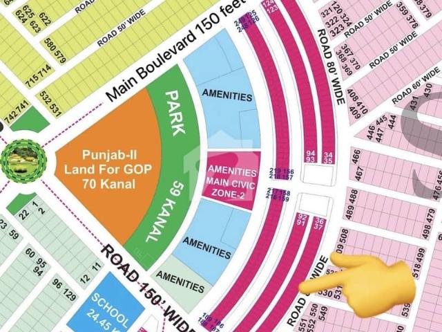 08 Marla 2 Side Open Zone 2, Commercial Plot, 9 Prism DHA