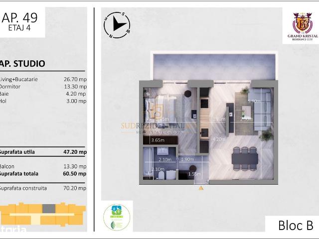 0 comision! Apartament modern tip studio, ansamblu rezidential Sector4