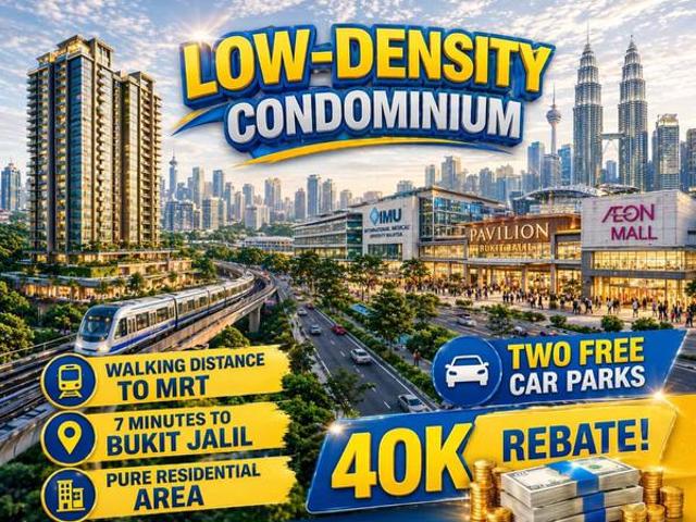 0 Downpayment Residential 7 Mins to BUKIT JALIL FREEHOLD Near MRT