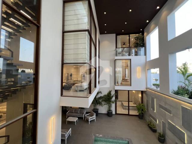 1000 Yards Brand New Top Quality Bungalow Furnished With Pool Basement Available For Sale