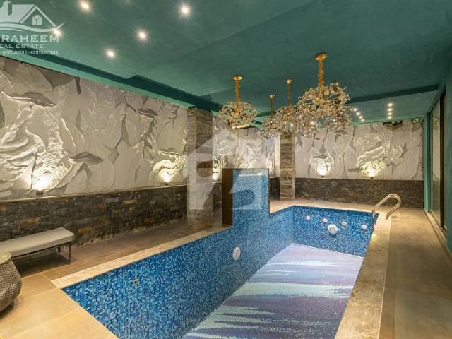 100% original add 1 kanal fully furnished full basement newly style top of the line ultra modern villa with indoor swimming pool plus lift and home cenima for sale in dha phase 6 near to dolmen mall