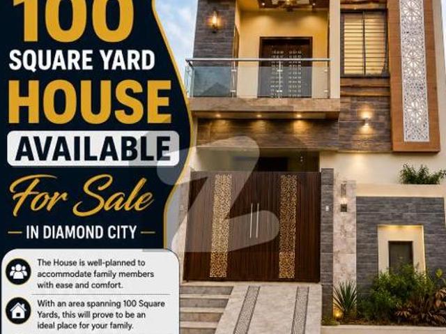 100 Square Yard House Available For Sale In Diamond City