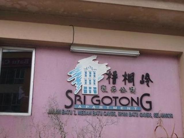 100LOANSri Gotong Apartment 820sf Batu Caves BELOW MARKET PRICE