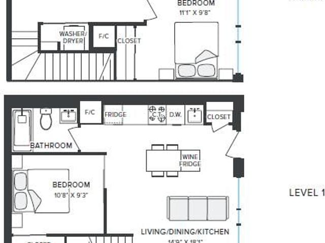 103 100 Mill Street, Toronto | 3Beds/2Bath, Townhouse, $3,873/mo | Condos. Ca