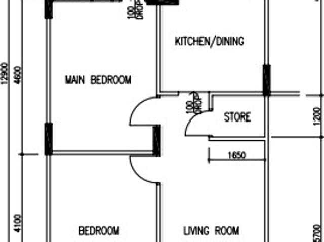 106 Potong Pasir Avenue 1 HDB Apartment For Sale, $550,000, 2 Bed 2 Bath 797 sqft $690.00 psf