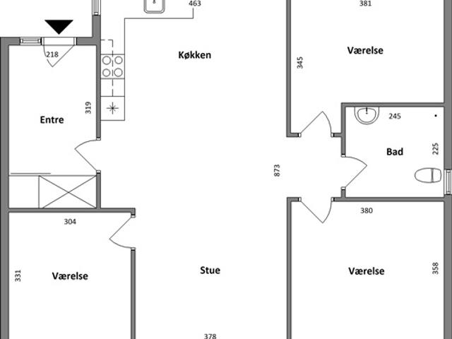 107 m2 lejlighed i Tørring