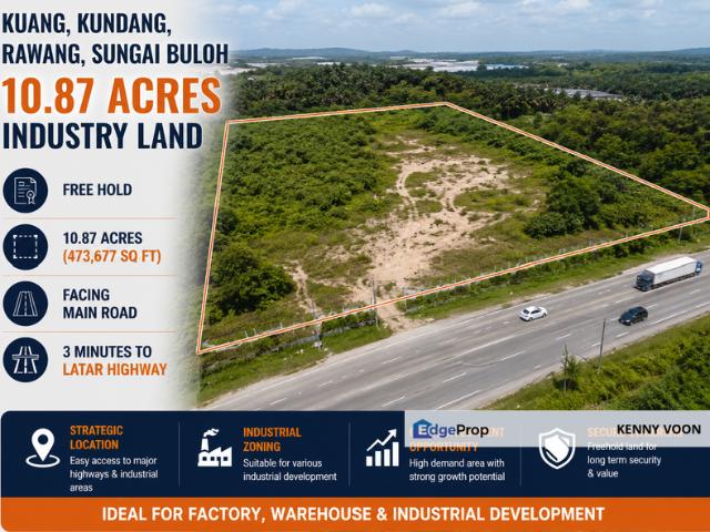 10.87 acres Industry land at Kuang