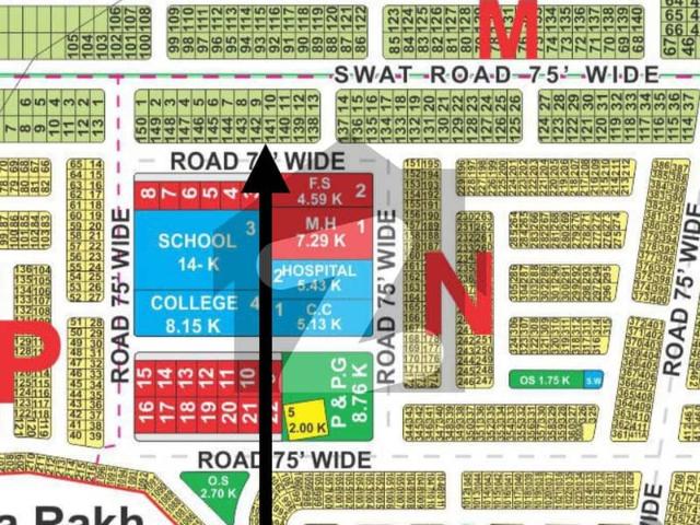 10 Marla 75 Feet Road Facing Main Commercial Hub Plot For Sale