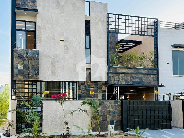 10 Marla 35x70 Ultra Luxury Designer Double Highted House For sale With 10 Marla Lawn Garden In Mpchs Multi Garden B17 Block E