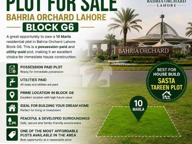 10 Marla All Dues Paid Plot For Sale
