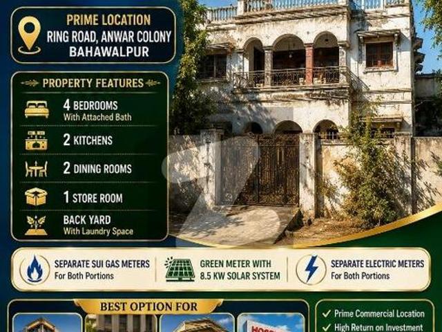 10 Marla Old Construction House Available For Sale In Anwar Colony, Ring Road, Bahawalpur