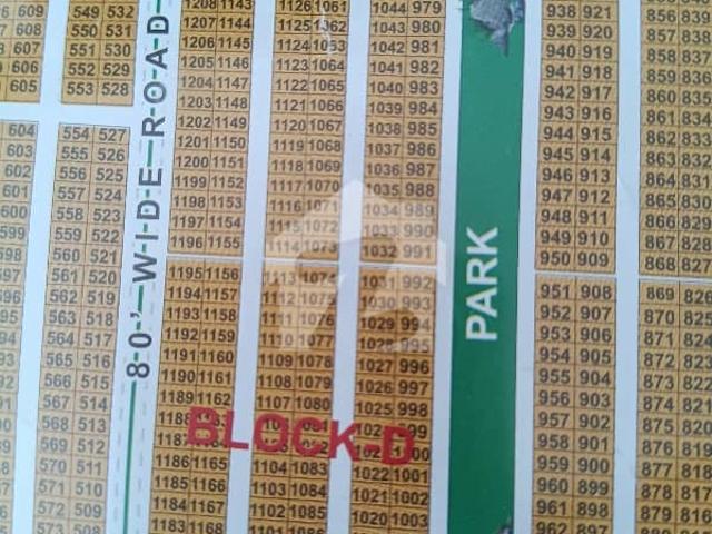 10 Marla Plot Back Side Of Park D Block Available For Sale