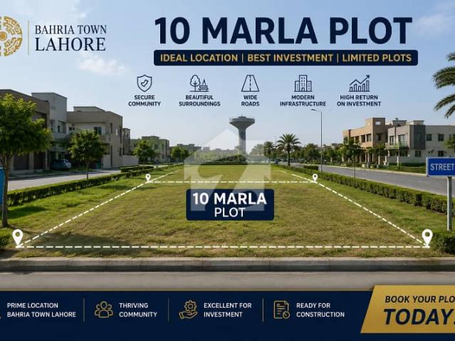10 Marla Plot For Sale In Ghazi Block, Bahria Town Lahore Prime Investment Opportunity