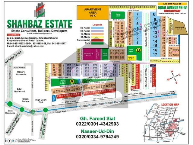 10 Marla Residential Plot Is Available For Sale In Iqbal Avenue Phase 4 Broadway Sector Lahore