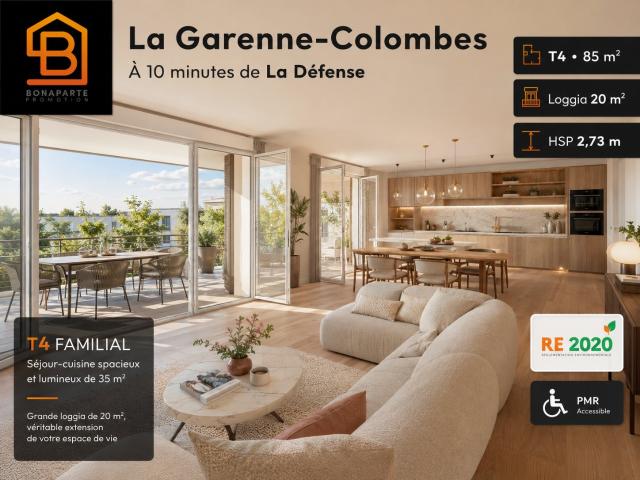 10 minutes de la defense: 4 pièces 85m² réception 35m² exterieur 20m²+pkg 4 pièces, 85 m²