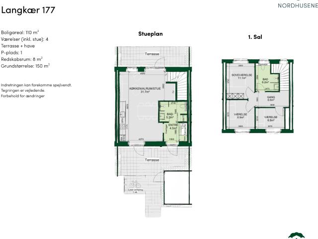 110 m2 værelse i Rønde