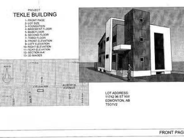 11742 96 Street, Edmonton, AB, T5G 1V2 vacant land for sale.