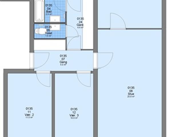 119 m2 lejlighed med altan/terrasse, Esbjerg Ø, Ribe