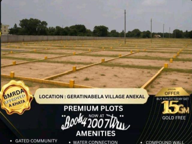 1200 Sq. ft Plot for Sale in Anekal, Bangalore