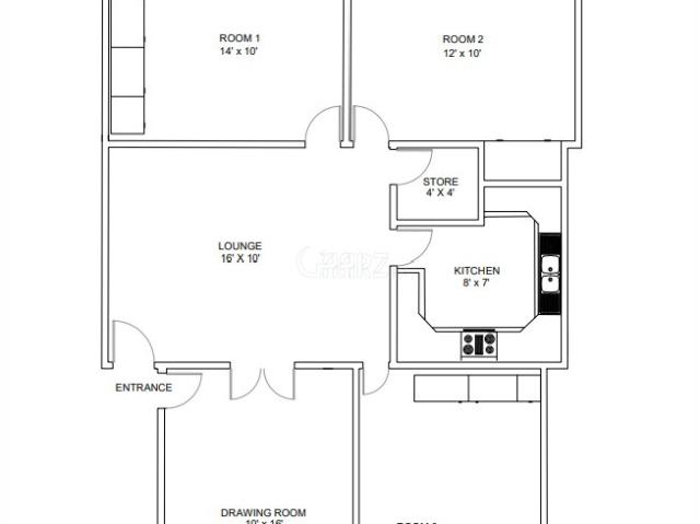 1200 Square Feet Apartment for Rent in Karachi Block 13