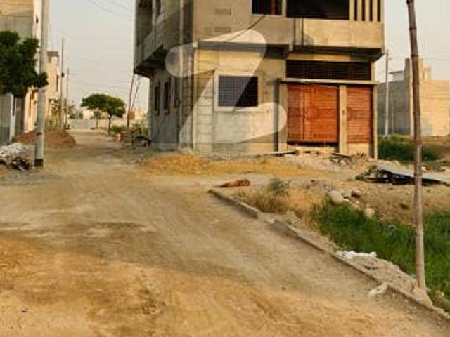 120 sq yard west open corner plot for sale in block 1, pir ahmed zaman town