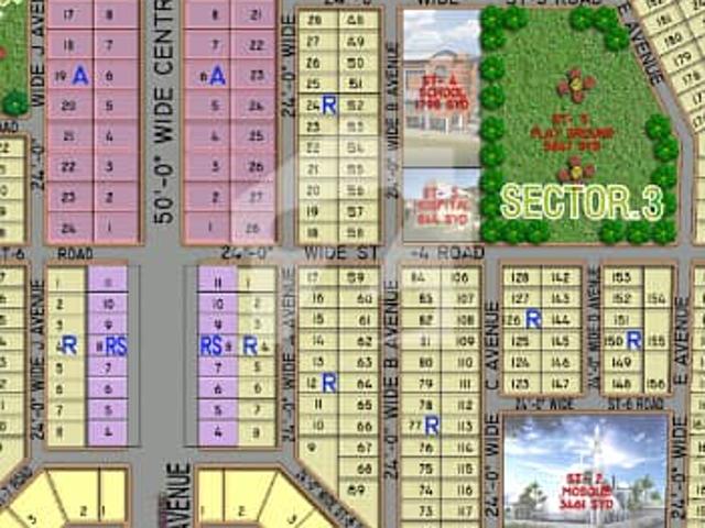 120 Sq Yards West Open Plot Sector 3