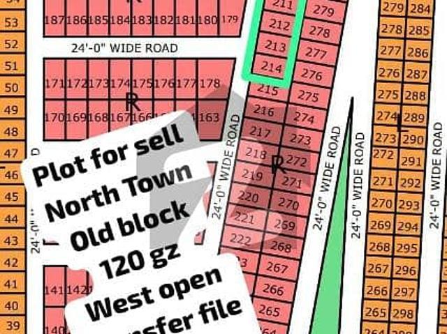 120 SQ. Yd Plot For Sell In North Town Residency Phase 1 Old Block