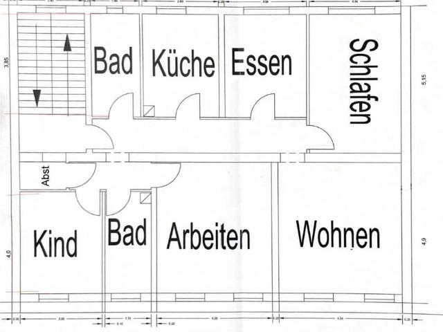 120m² 5 Zimmer Wohnung Grenze WeststadtStadtmitte