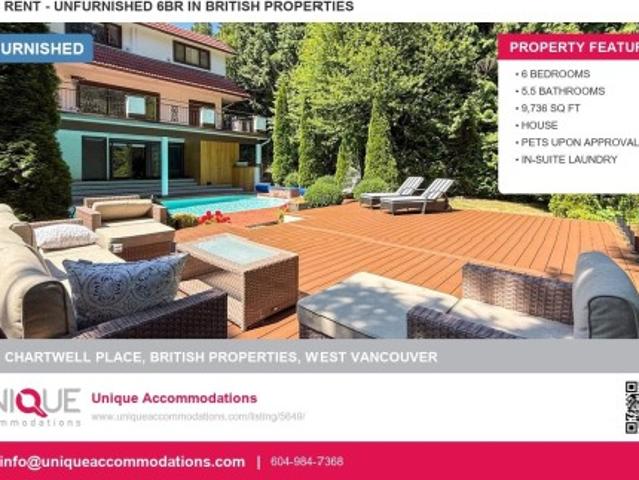 1249 Chartwell Place, West Vancouver, BC, V7S 2S2 house for lease | Listing ID R3147 | Royal LePage