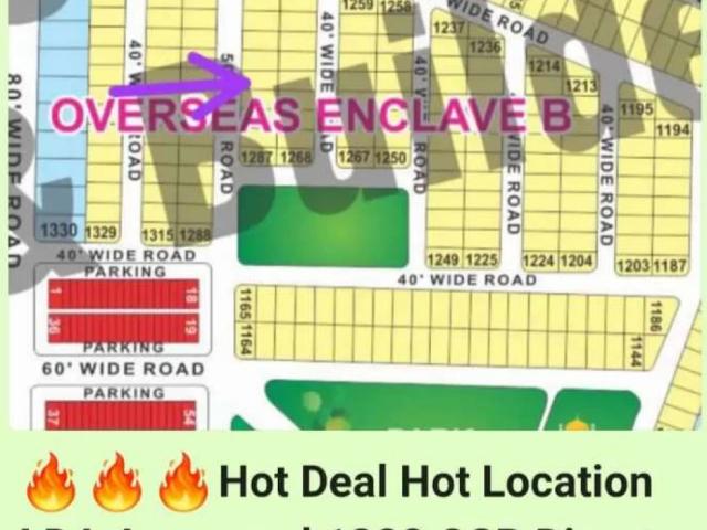 1283 Overseas B Block 50Sqft Extra Land Bahria Town Lahore 50ft Road. Lahore Bahria Town ID 31505