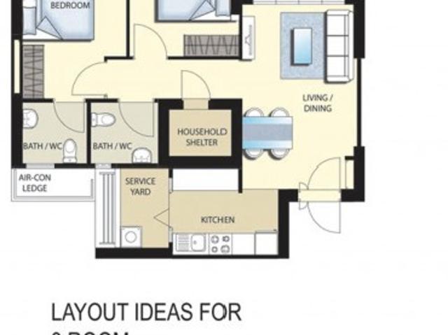 130A Lorong 1 Toa Payoh HDB Apartment For Sale, $760,000, 2 Bed 2 Bath 732 sqft $1,038.00 psf