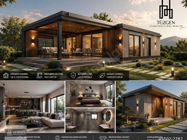 140 m Lüks Prefabrik Villa Anahtar Teslim 4+1 Modern Tasarım Tüzgen Construction & Realty