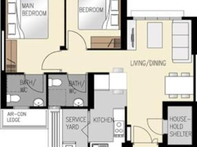 140B Corporation Drive HDB Apartment For Sale, $538,000, 2 Bed 2 Bath 731 sqft $736.00 psf