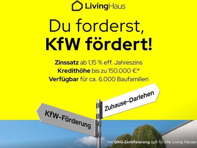 154 m² 5 Zimmer, offene Küche + Förderung bis 270.000 EUR Neues Jahr, neues Zuhause
