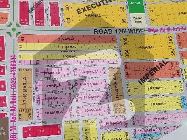 18 Marla Corner Plot For Sale In Imperial Garden Paragon City Barki Road Lhr. Corner Paid. All Dues Clear Near To Masjid Park Commercial Ideal Location